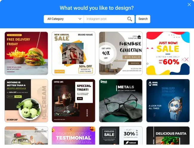 Search for your Instagram post design