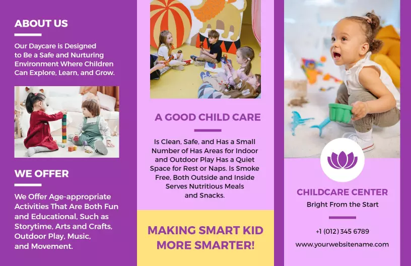 Daycare Brochure Templates - PhotoADKing
