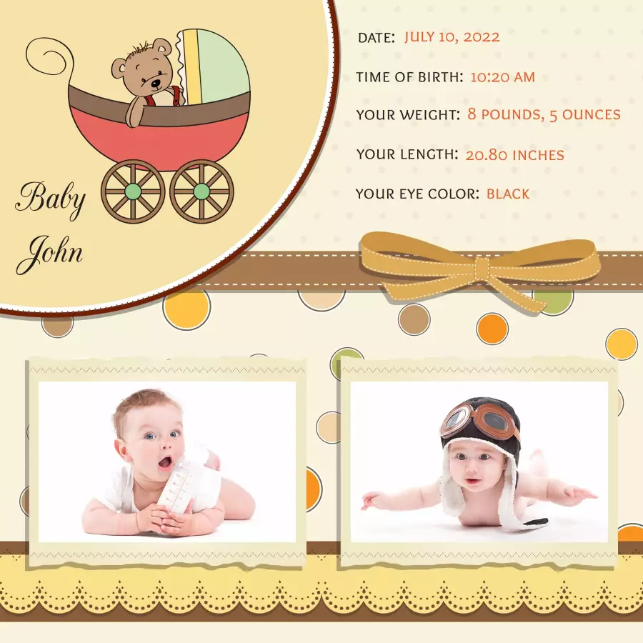 Baby Scrapbook Templates - PhotoADKing