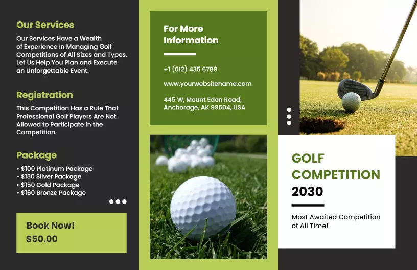 Golf Brochure Templates - PhotoADKing